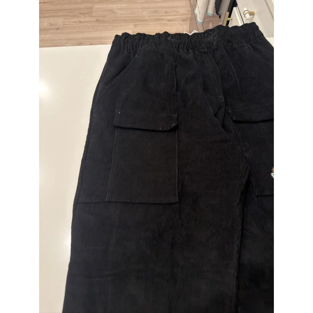 Adidas Trefoil Graphic Corduroy Sweatpants Men's Black M Originals